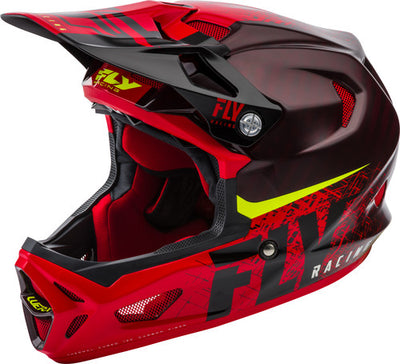 Fly Racing Werx Carbon Imprint Helmet-Black/Red