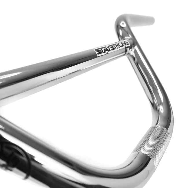 Stay Strong Chevron Straight Cruiser Chromoly BMX Race Handlebars-Chrome - 3