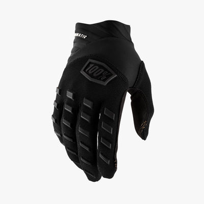 100% Airmatic BMX Race Gloves-Black/Charcoal