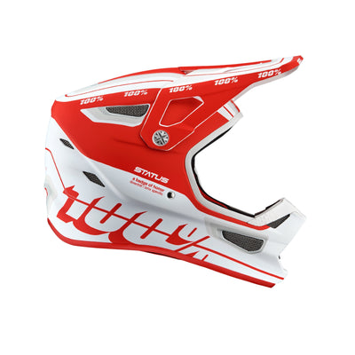 100% Status BMX Race Helmet-Topenga Red/White