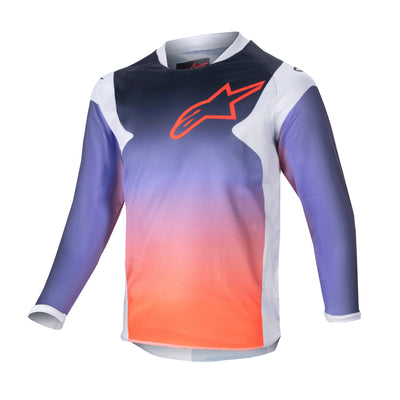 Alpinestars Kids Racer BMX Race Jersey-Graphic 1-Light Grey/Hot Orange/Black