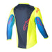 Alpinestars Kids Racer BMX Race Jersey-Graphic 1-Yellow Flo/Blue/Night Navy - 2