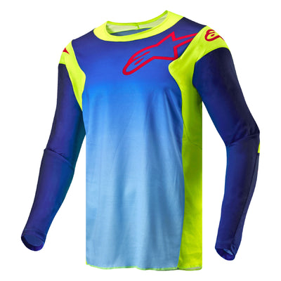 Alpinestars Racer Hoen BMX Race Jersey-Yellow Flo/Blue/Night Navy