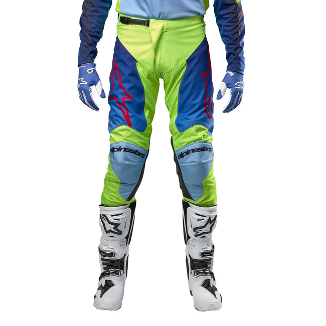 Alpinestars Racer Hoen BMX Race Pants-Yellow Flo/Blue/Night Navy - 3