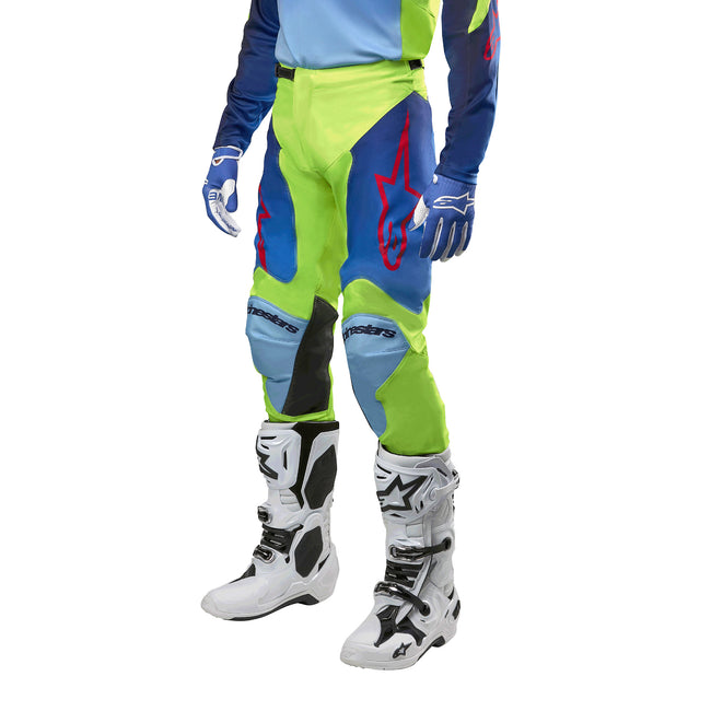 Alpinestars Racer Hoen BMX Race Pants-Yellow Flo/Blue/Night Navy - 4