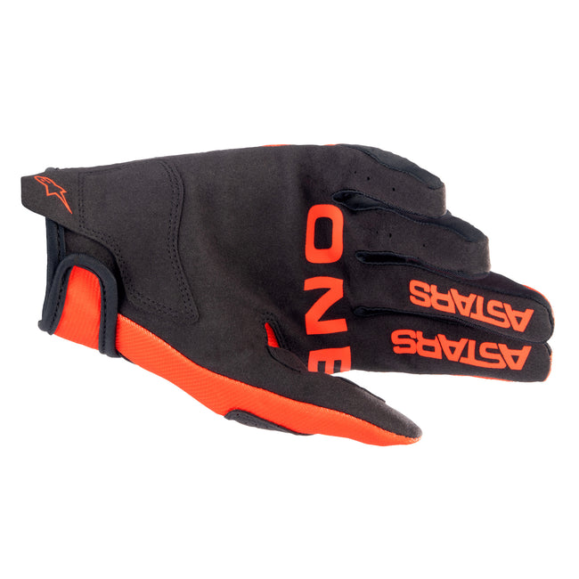 Alpinestars Youth And Kids Radar BMX Race Gloves-Hot Orange/Black - 2