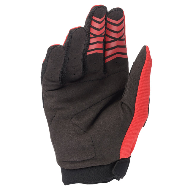 Alpinestars Youth Full Bore BMX Race Gloves-Bright Red/Black - 2