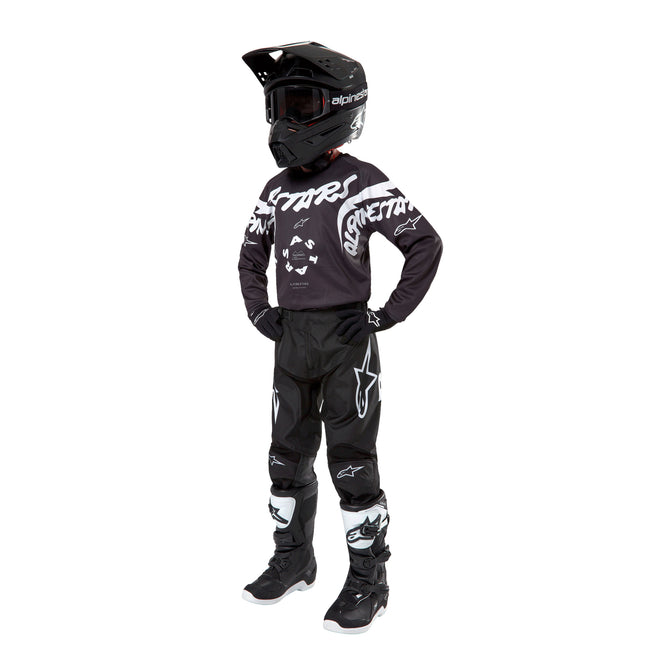 Alpinestars Youth Racer Hana BMX Race Jersey-Black/White - 6