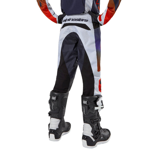 Alpinestars Youth Racer Hoen BMX Race Pants-Light Grey/Hot Orange/Black - 4