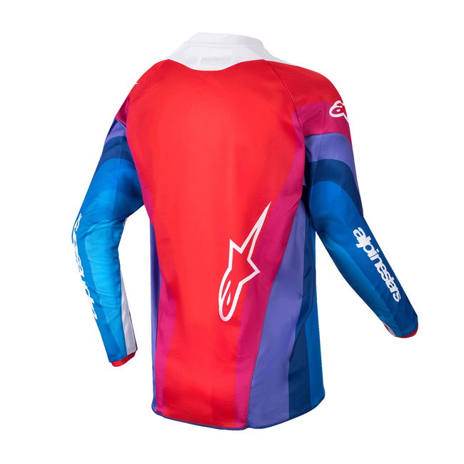 Alpinestars Youth Racer Pneuma BMX Race Jersey-Blue/Mars Red/White - 2