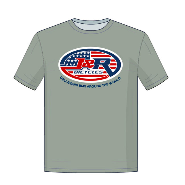 J&amp;R Bicycles American Flag T-Shirt-Grey - 4