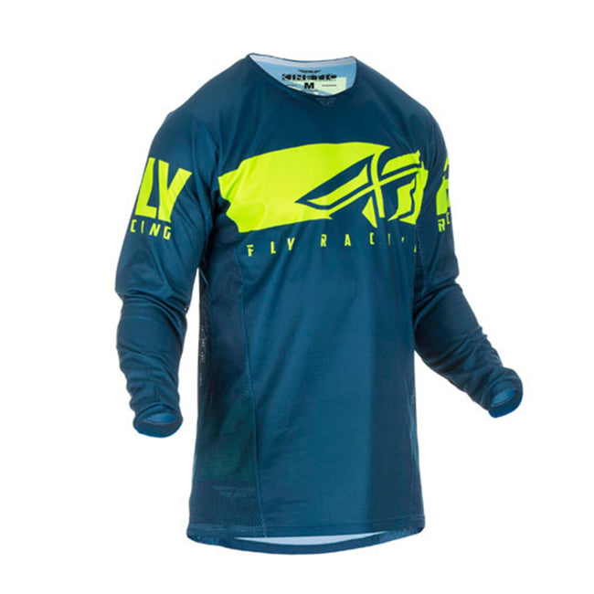 Fly Racing 2019 Kinetic Shield BMX Race Jersey-Navy/Hi-Vis - 1