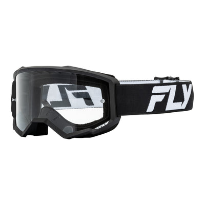 Fly Racing Focus Goggle-Black/White with Clear Lens