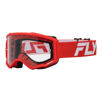 Fly Racing Focus Goggle-Red/White with Clear Lens