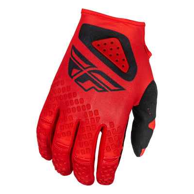 Fly Racing Kinetic Center BMX Race Gloves-Red/Black