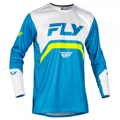 Fly Racing Rayce BMX Race Jersey-Blue/White/Lime Green