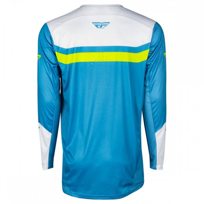 Fly Racing Rayce BMX Race Jersey-Blue/White/Lime Green - 2