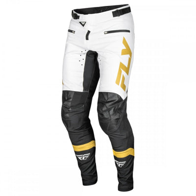 Fly Racing Rayce BMX Race Pants-White/Black/Gold