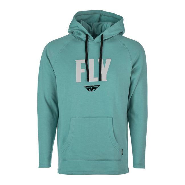 Fly Racing Weekender Pullover Hoodie-Sea Green/Grey - 1