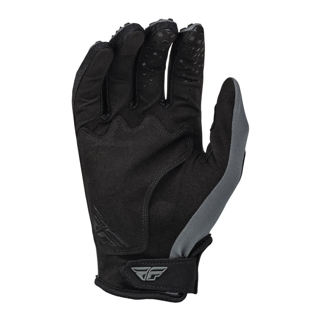 Fly Racing Youth Kinetic BMX Race Gloves-Dark Grey/Black - 2