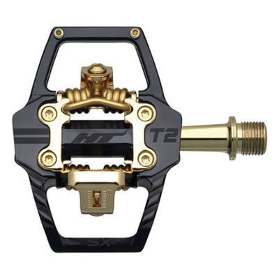 HT T2-SX LTD 2024 Olympic Edition Clipless BMX Pedals-Black/Gold