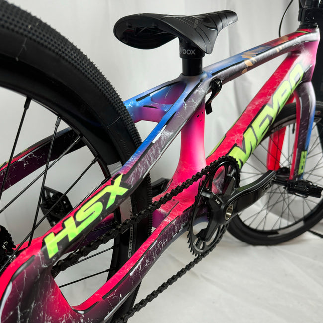 Meybo Custom HSX Carbon Pro Race Bike-Pink/Blue/Hi-Vis Yellow - 3