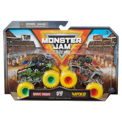 Monster Jam Die-Cast 1:64 Scale Monster Truck-2-Pack-Grave Digger vs Max-D