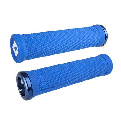 ODI Ruffian V2.1 MTB Flangeless Lock-On Grips-Blue/Blue