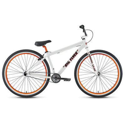 SE Bikes Big Flyer 29" BMX Freestyle Bike-White/Orange