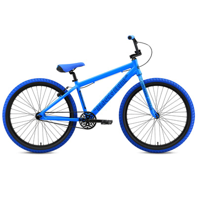 SE Bikes Blocks Flyer 26" BMX Freestyle Bike-Matte Blue