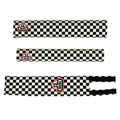 SE Bikes BMX CheckerBoard 3-Piece Padset-Black/White