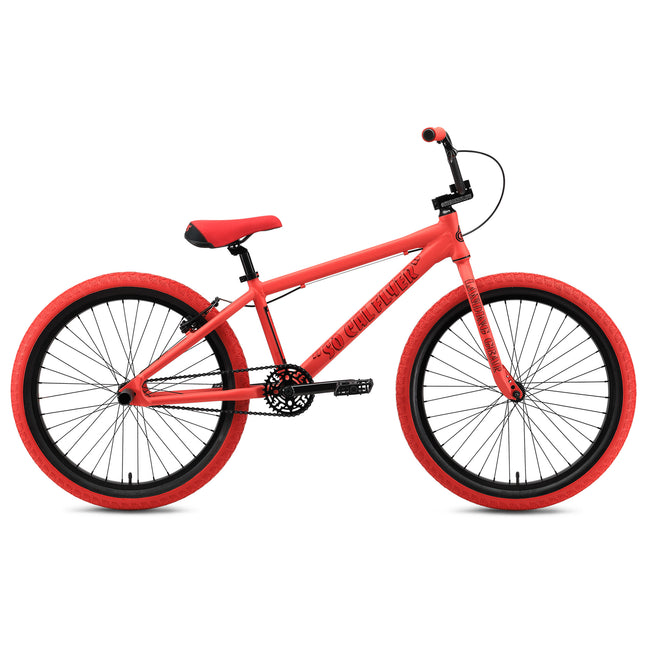 SE Bikes So Cal Flyer 24&quot; BMX Freestyle Bike-Matte Red - 1