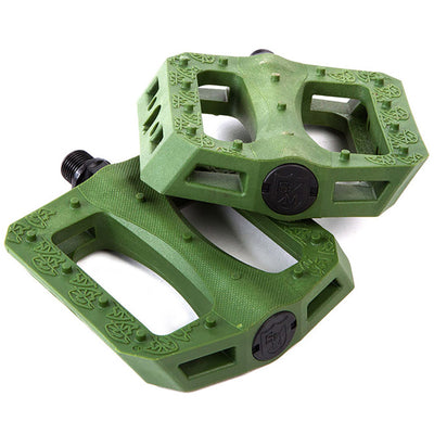 S&M Hoder BTM Platform Pedals-Dark Green