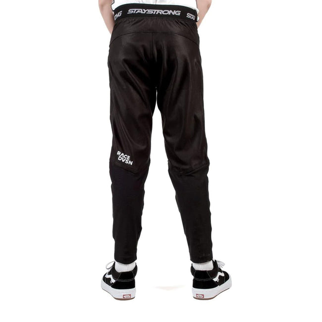 Stay Strong V3 Youth BMX Race Pants-Black/White - 3