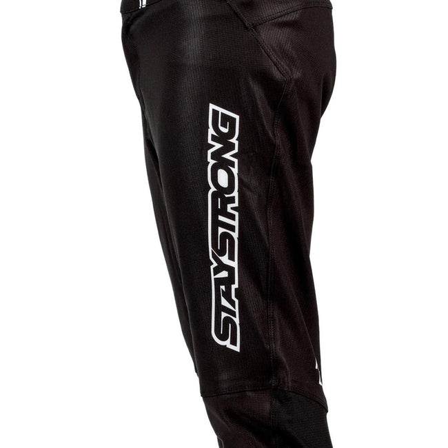 Stay Strong V3 Youth BMX Race Pants-Black/White - 4