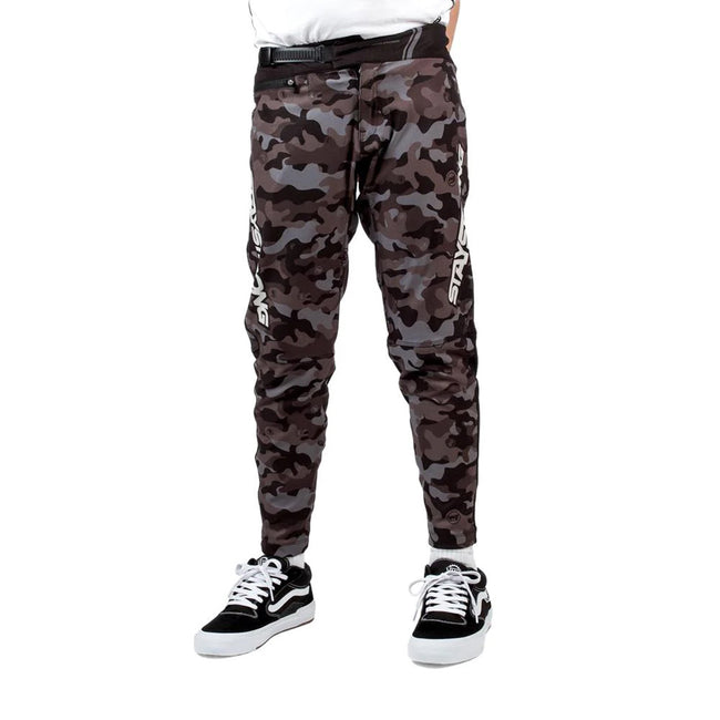 Stay Strong V3 Youth BMX Race Pants-Grey Camo - 1