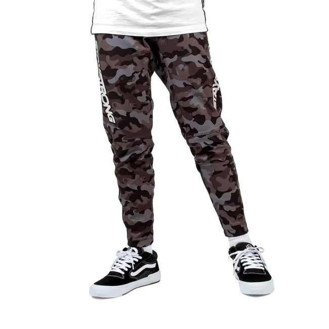 Stay Strong V3 Youth BMX Race Pants-Grey Camo - 2