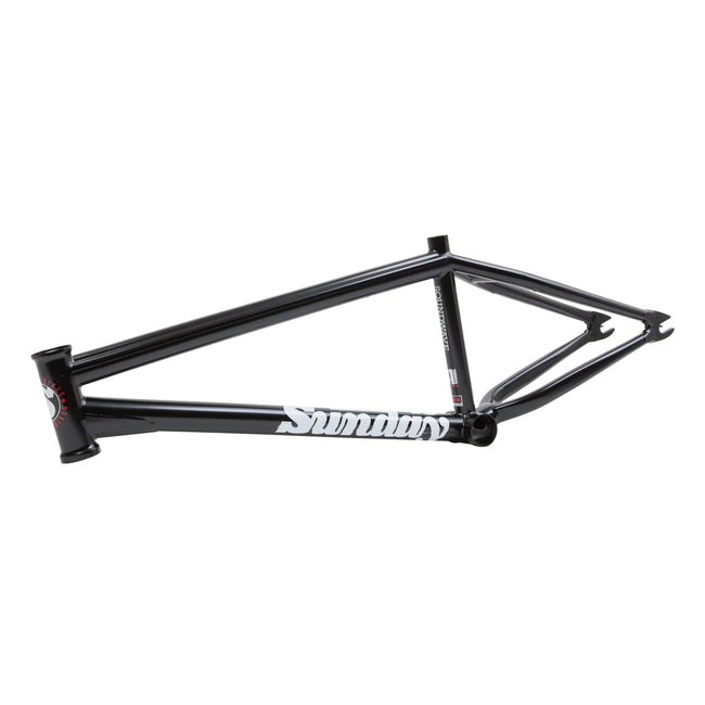 Sunday Soundwave V3 BMX Freestyle Frame-Rustproof Black with White/Red Stickers - 1