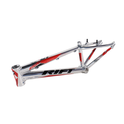 Tangent Rift Disc ES20D BMX Race Frame-Polished/Red-Black Decals