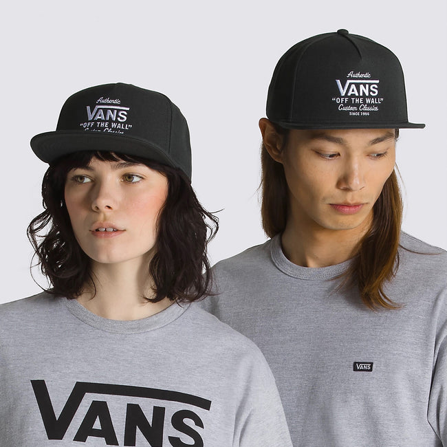 Vans Authentic Snapback Hat-Black - 4