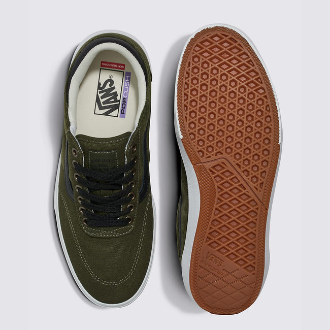 Vans Gilbert Crockett Corduroy Shoes-Olive/Black - 3