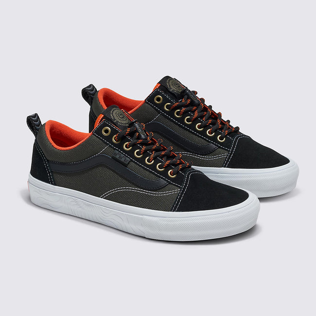 Vans X Spitfire Wheels Skate Old Skool Shoes-Black/Flame - 2