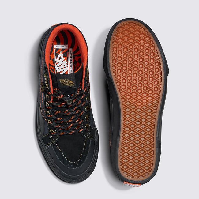 Vans X Spitfire Wheels Skate Sk8-Hi Reissue BMX Shoes-Black/Flame - 3