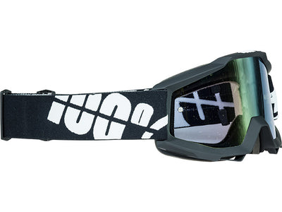 100% Accuri Moto Goggles-Black Tornado-Mirrored Gold Lens