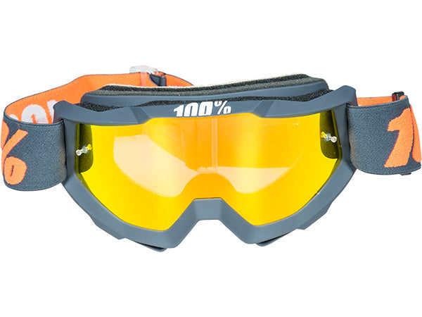 100% Accuri Moto Goggles-Matte Gunmetal-Mirrored Red Lens - 2