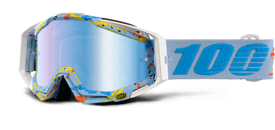 100% Racecraft Goggles-Hyperloop-Mirror Blue Lens