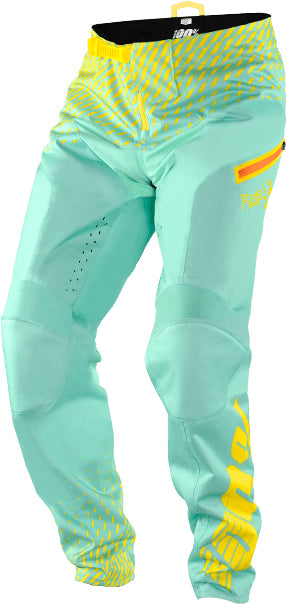 100% R-Core Downhill Pants-Supra Seafoam/Yellow