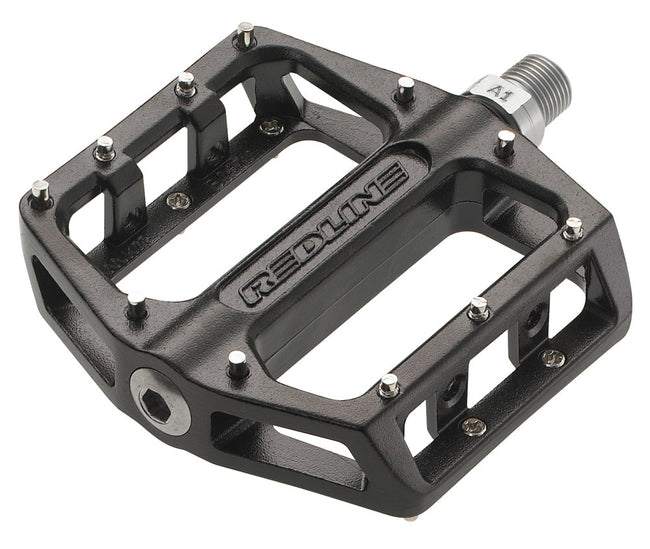 Redline Sealed Bearing Lo-Profile Aluminum Platform Pedal-Black - 1