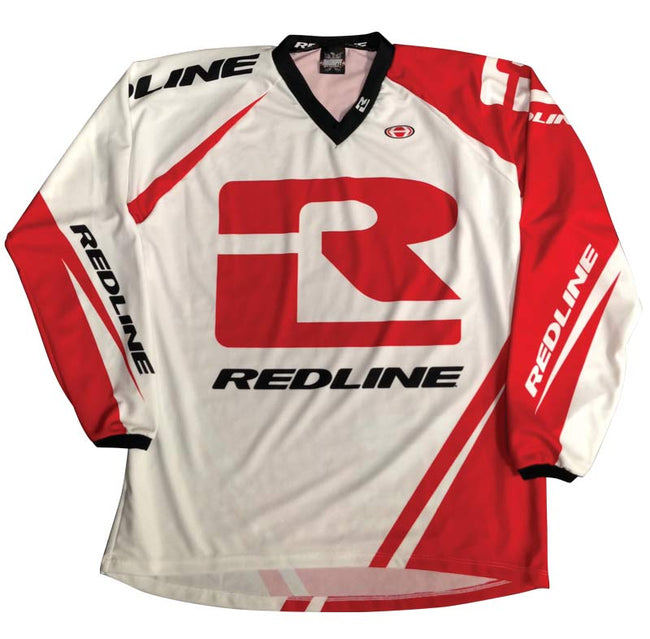 Redline Flight Longsleeve BMX Race Jersey-Red/White - 1