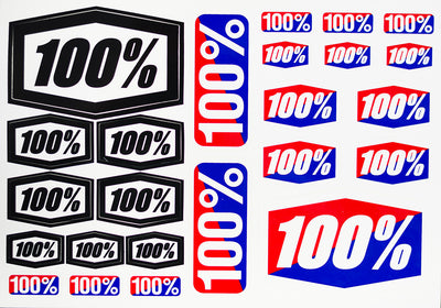 100% Decal Sheet 8" x 5 1/2"